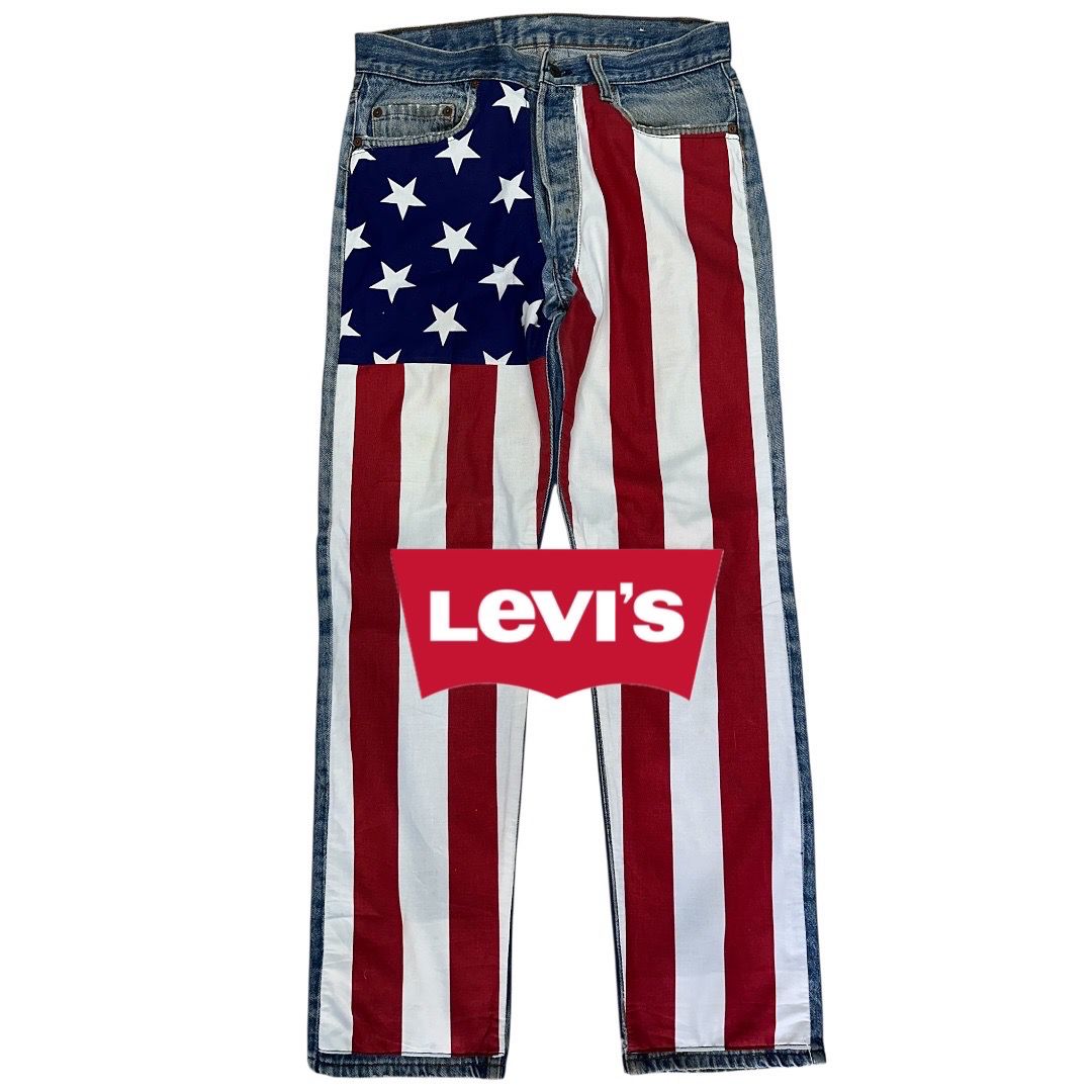 Levi’s Vintage American Flag Denim Jeans (Thrifted) 🇺🇸